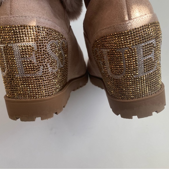 GUESS Womens Paulie Lug Sole Wedge Booties - Camel size 6 - Picture 10 of 13